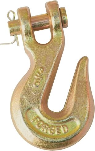3/8" Clevis Slip Hook - 6,600 LBS WLL Heavy Duty Grade 70 Tow Chain Hook - Forged G70 Steel Trailer Towing Hook with Wide Throat - Tie Down Slip Hook for Truck, Tractor, Trailer(10Pack) in Saudi Arabia