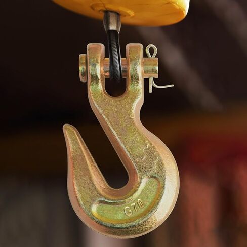 3/8" Clevis Slip Hook - 6,600 LBS WLL Heavy Duty Grade 70 Tow Chain Hook - Forged G70 Steel Trailer Towing Hook with Wide Throat - Tie Down Slip Hook for Truck, Tractor, Trailer(10Pack) in Saudi Arabia