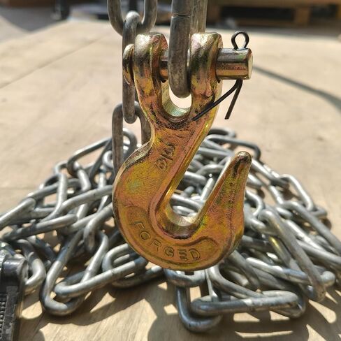 3/8" Clevis Slip Hook - 6,600 LBS WLL Heavy Duty Grade 70 Tow Chain Hook - Forged G70 Steel Trailer Towing Hook with Wide Throat - Tie Down Slip Hook for Truck, Tractor, Trailer(10Pack) in Saudi Arabia