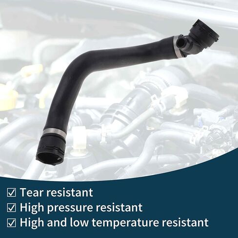 Radiator Hose No.17128662836 for BMW 230i Base 2.0L 2017-2021 Rubber Coolant Pipe Black 1 Pc in Kuwait