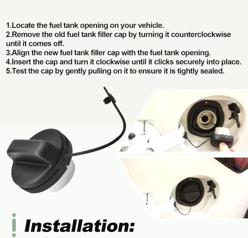 Fuel Filler Gas Tank Cap Compatible with 2013-2019 Mazda CX-3 CX-5 CX-9 3 6 Replace KD3542250A KD35-42-250A in Kuwait