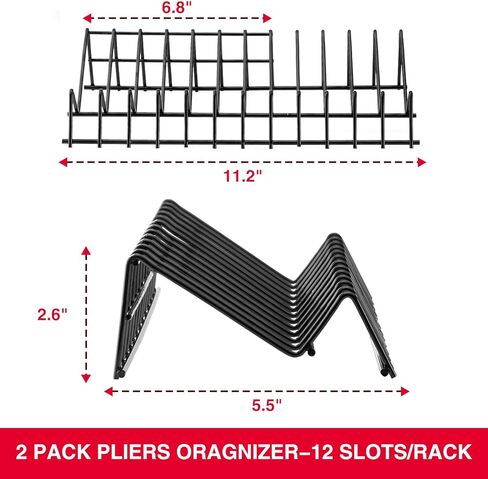 24 Piece Professional Pliers Tool Set with Storage Rack, Snap Ring, Needle Nose, Long Reach, Lineman's, Groove Joint and Diagonal Cutting Pliers, Cable Cutter, Wire Stripper and Filter Wrench in Saudi Arabia