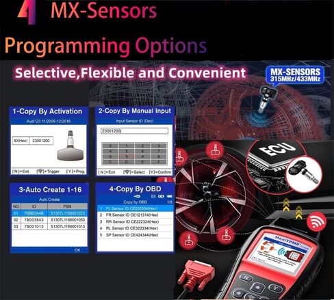 Autel MaxiTPMS TS508WF TPMS Programming Tool TPMS Relearn/Reset MX Sensor Free Clear TPMS DTCs Activate Tire Sensor Program MX Sensor Advanced TS401 / TS408 / TS508 in Saudi Arabia