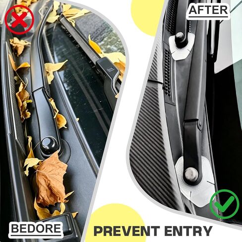 2PCS Silicone Windshield Wiper Arm Hole Protector Cover, Universal Front Wiper Pivot Guards Anti-Leaf Wiper Arm Protector, Auto Exterior Accessories for Most Cars, SUVs and Trucks (White) in Kuwait