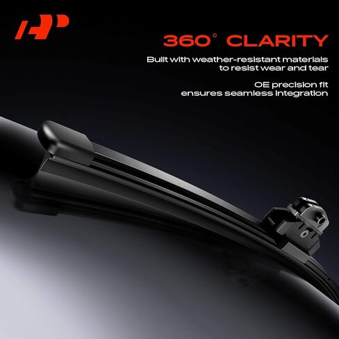 A-Premium 24"+19"+12" Windshield Wiper Blades Compatible with Honda Civic 2022 2023 2024 - Front Rear Wipers Blade Set, TLPN/FR_DH Arm Connector, with Wear Indicator & Towel (Pack of 3) in Kuwait