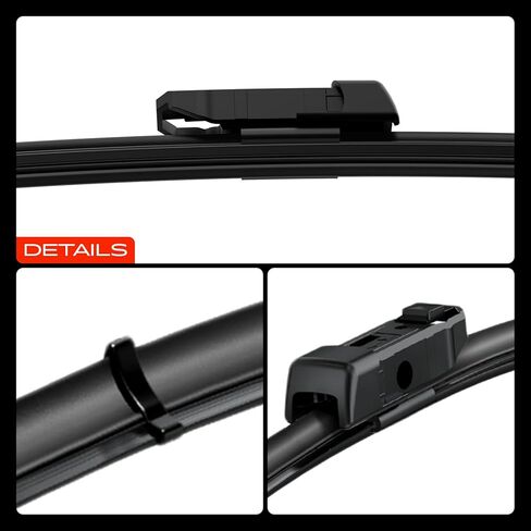 A-Premium 24"+19"+12" Windshield Wiper Blades Compatible with Honda Civic 2022 2023 2024 - Front Rear Wipers Blade Set, TLPN/FR_DH Arm Connector, with Wear Indicator & Towel (Pack of 3) in Kuwait