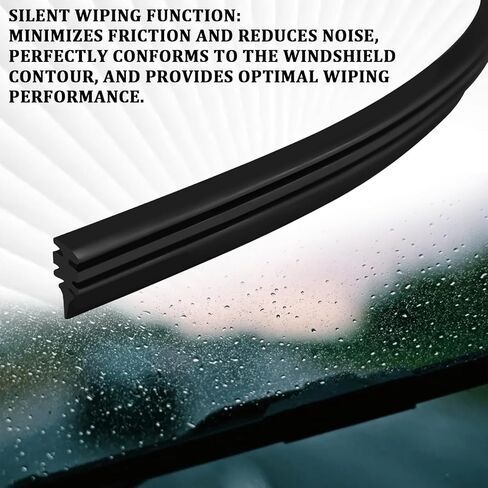 28" Wiper Blade Refill Replacement Rubber for Front and Rear Windshield Wiper, Universal Adjustable Frameless Windshield Wipers Inserts Silicone Windscreen Wipers Strip for Car, Truck, SUV (4PCS) in Kuwait