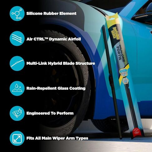 Invisible Glass Silicone Fortis Hybrid Wiper Blade 18" in Kuwait