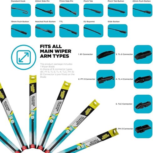 Invisible Glass Silicone Fortis Hybrid Wiper Blade 18" in Kuwait