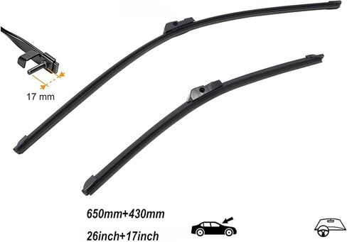 Front Windshield Wiper Blade Set, OE 61612209047, Original-Style Replacement Compatible With BMW 6 Series F06/F12/F13 in Kuwait