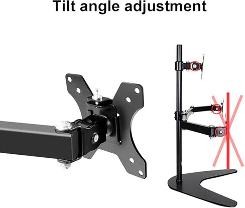 Triple Monitor Stand, 3 Monitor Desk Mount for Three Max 27 Inch Computer Screen, Three Heavy Duty Full Motion Adjustable Arms in Kuwait