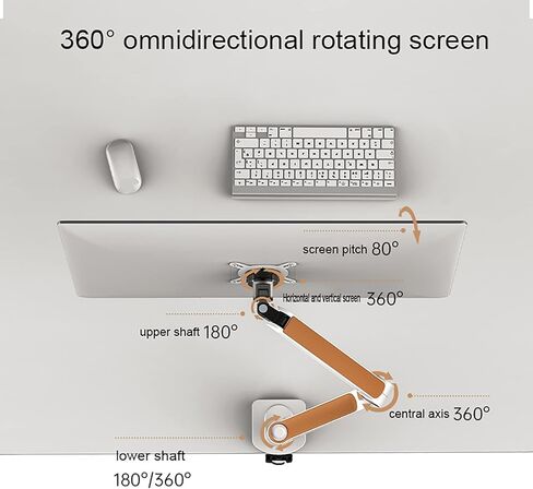 Single Monitor Desk Mount, Monitor Desk Stand for 17 Inch to 32 Inch Screen with Swivel, Height Adjustable, Rotation, Holds One Screen in Kuwait