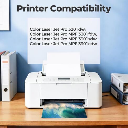 218A Toner Cartridges 4 Pack 3301sdw 3301fdw 3301 (with Chip) Compatible for HP 218A 218X W2180A 218 Toner for Color Laser Jet Pro MFP 3301fdw 3301cdw 3201dw Printer Ink (Black Cyan Yellow Magenta) in Saudi Arabia