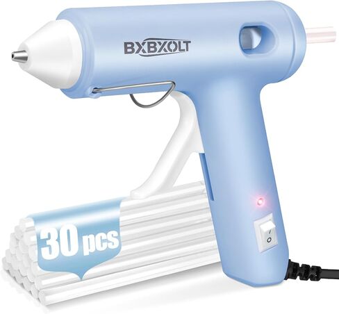 30W Hot Glue Gun Kit with 30 Premium Clear Glue Sticks, Fast Preheating Low Temp Hot Melt Glue Gun for DIY Crafts, Art Projects, School Handcrafts & Household Quick Repairs, Light Purple in Saudi Arabia