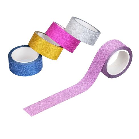 10 Rolls Glitter Washi Tape Set, 15mm x 3m Sparkle Decorative Masking Tape, Premium Adhesive Craft Tape for DIY Scrapbooking, Gift Wrapping, Planners and Art Projects in Saudi Arabia