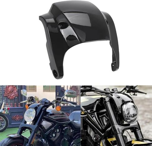 Headlight Fairing Cowl fit for Harley V-Rod Night Rod 2012-2017, Motorcycle Headlamp Mask Cover, ABS Plastic Front Fairing Shell Gloss Black in Kuwait