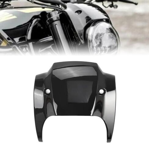Headlight Fairing Cowl fit for Harley V-Rod Night Rod 2012-2017, Motorcycle Headlamp Mask Cover, ABS Plastic Front Fairing Shell Gloss Black in Kuwait