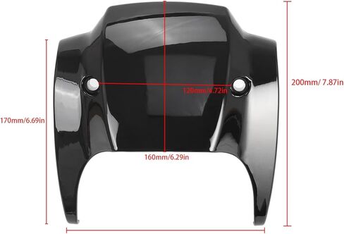 Headlight Fairing Cowl fit for Harley V-Rod Night Rod 2012-2017, Motorcycle Headlamp Mask Cover, ABS Plastic Front Fairing Shell Gloss Black in Kuwait
