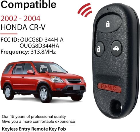 Replacement for 2002 2003 2004 Honda CR-V Key Fob Remote Control OUCG8D-344H-A OUCG8D344HA 4 Buttons 313.8MHz in Kuwait