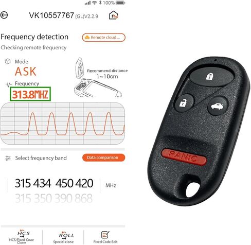 Replacement for 2002 2003 2004 Honda CR-V Key Fob Remote Control OUCG8D-344H-A OUCG8D344HA 4 Buttons 313.8MHz in Kuwait