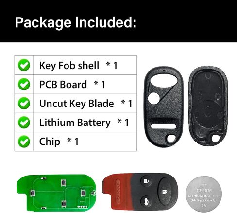 Replacement for 2002 2003 2004 Honda CR-V Key Fob Remote Control OUCG8D-344H-A OUCG8D344HA 4 Buttons 313.8MHz in Kuwait
