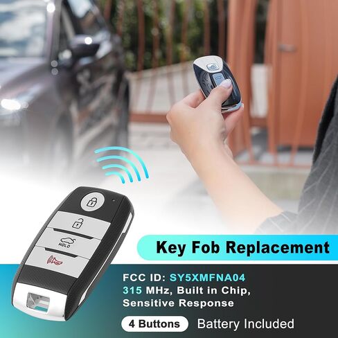 SY5XMFNA04 Replacement Keyless Entry Remote Smart Key Fob for Kia Optima 2014 2015 for Kia Rio 2015-2017 Key Fob Remote Control ID46 Chip 95440-2T510 95440-1U500 4 Buttons 315 MHz in Kuwait