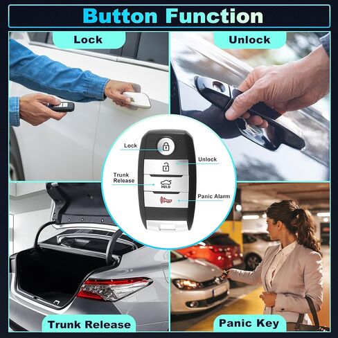 SY5XMFNA04 Replacement Keyless Entry Remote Smart Key Fob for Kia Optima 2014 2015 for Kia Rio 2015-2017 Key Fob Remote Control ID46 Chip 95440-2T510 95440-1U500 4 Buttons 315 MHz in Kuwait