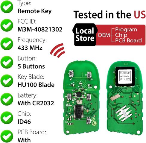 Car Key Fob Remote Keyless Entry Control M3M-40821302 433MHz 5 Button Replacement for 2019 2020 2021 Dodge Challenger Charger SRT - 2 Pack in Kuwait