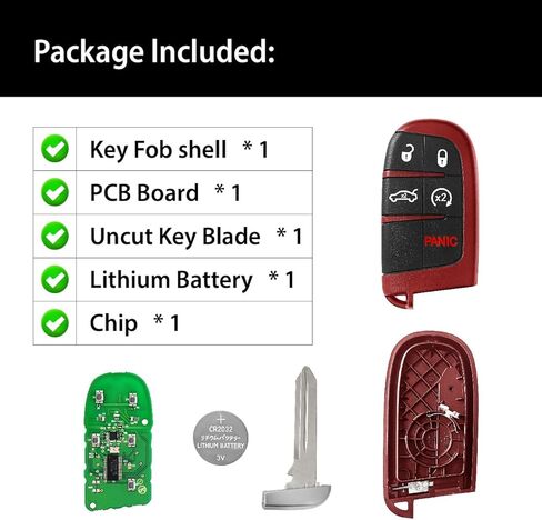 Car Key Fob Remote Keyless Entry Control M3M-40821302 433MHz 5 Button Replacement for 2019 2020 2021 Dodge Challenger Charger SRT - 2 Pack in Kuwait