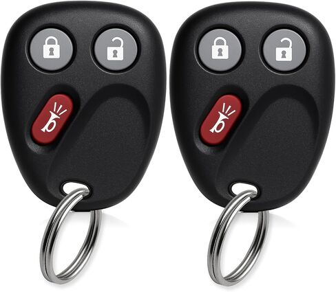 Keyless Entry Car Key Fob Replacement for 2003-2007 Chevy Chevrolet Silverado Tahoe Avalanche Equinox SSR Suburban/GMC Sierra Yukon/Cadillac Escalade/Hummer H2 for LHJ011 (2 Pack) in Saudi Arabia