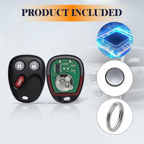 Keyless Entry Car Key Fob Replacement for 2003-2007 Chevy Chevrolet Silverado Tahoe Avalanche Equinox SSR Suburban/GMC Sierra Yukon/Cadillac Escalade/Hummer H2 for LHJ011 (2 Pack) in Saudi Arabia