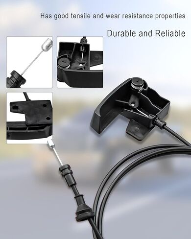 Hood Latch Release Cable Fit for Chevy GMC C/K 1500 Suburban Tahoe 1995-1999 C/K 2500 3500 GMC Yukon 1995-2000, Replace 912-014 15769412 15741109 15016468 15728525 in Kuwait