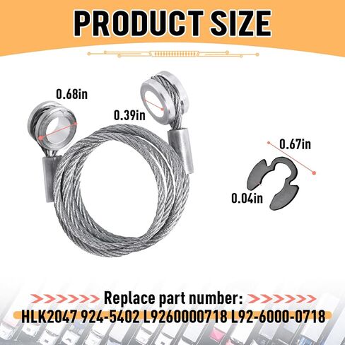 2PCS Upgraded Hood Strut Control Cable for HLK2047 Compatible with 1987-2010 Peterbilt 357 375 377 378 379 Replaces L92-6000-0718, 924-5402 Parts in Saudi Arabia