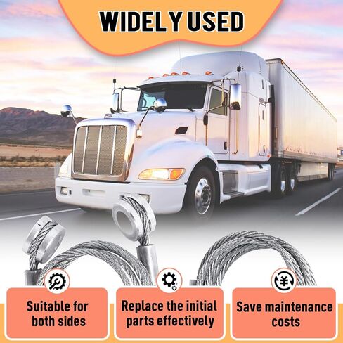 2PCS Upgraded Hood Strut Control Cable for HLK2047 Compatible with 1987-2010 Peterbilt 357 375 377 378 379 Replaces L92-6000-0718, 924-5402 Parts in Saudi Arabia