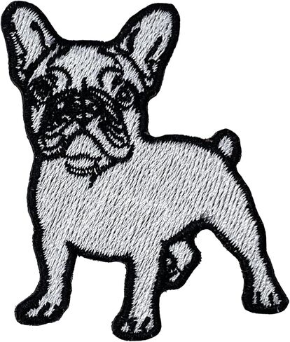 French Bulldog Dog Cute Patch Iron on Embroidered Patch for Clothes Bag Jean Cap in Kuwait