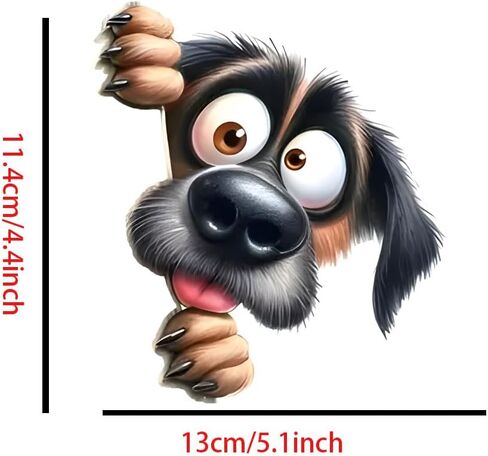 Funny Dog Car Sticker, Waterproof Cartoon Window Decals, 2-Pack for Cars, SUVs, Vans, Laptops, Decorative Vehicle Stickers c063 in Saudi Arabia