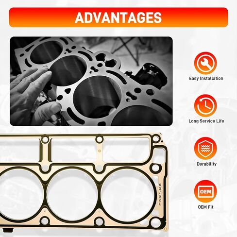 Racing MLS LS3 Cylinder Head Gasket Pair Compatible with Chevy GMC Cadillac Pontiac Saab 6.0L 6.2L LS Engines - L99 L76 L77 LS2 LQ4 LQ9 L92 L96 L94 L9H in Saudi Arabia