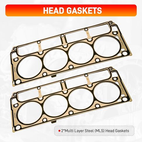 Racing MLS LS3 Cylinder Head Gasket Pair Compatible with Chevy GMC Cadillac Pontiac Saab 6.0L 6.2L LS Engines - L99 L76 L77 LS2 LQ4 LQ9 L92 L96 L94 L9H in Saudi Arabia