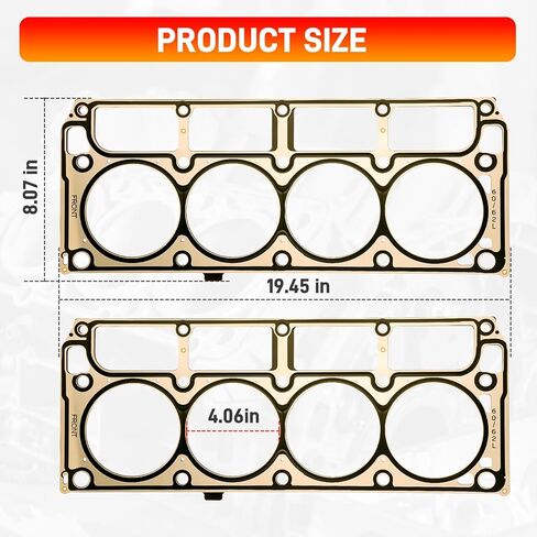 Racing MLS LS3 Cylinder Head Gasket Pair Compatible with Chevy GMC Cadillac Pontiac Saab 6.0L 6.2L LS Engines - L99 L76 L77 LS2 LQ4 LQ9 L92 L96 L94 L9H in Saudi Arabia