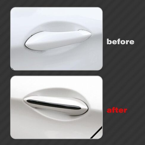 x xotic tech 4pcs Sporty Black Exterior Door Handle Strip Cover Trim Compatible with BMW 5 Series F10 F11 F18 F07 2011-2017 in Kuwait