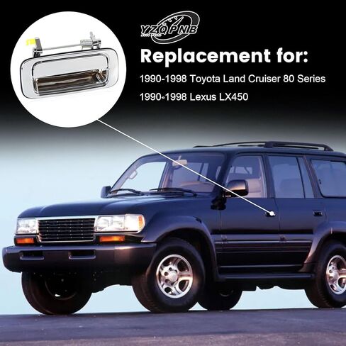 مقبض الباب الخارجي متوافق مع سلسلة 90-98 لاند كروزر 80 و1990-1998 لكزس LX450 4 قطع من الكروم الأمامي الخلفي للسائق يستبدل جانب الركاب 69210-60010 69220-60010 69230-60010 69240-60010 in Kuwait