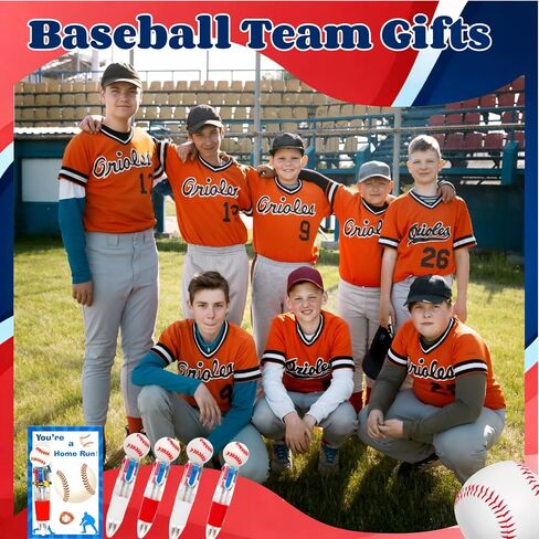 Mepmela Baseball Team Gifts for Players, 24 Pack Multicolor Pens with Motivational Cards, Baseball Party Favors Goodie Bag Fillers End of Season Team Gifts Summer Camp Rewards in Saudi Arabia
