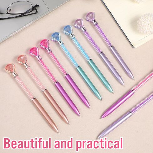 60 Pcs Diamond Pens Bulk, Bling Black Ink Rhinestones Ballpoint Pens Set Crystal Glitter Bridal Shower Decor for Women School Office Supplies Wedding Birthday Party Present in Kuwait