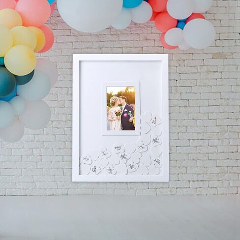 Othran Wedding Guest Book, Wedding Guest Book Alternative with Wooden Hearts, Guest Book Wedding Reception Wedding Book for Guests for Wedding Anniversary Baby Shower Birthday Party in Saudi Arabia