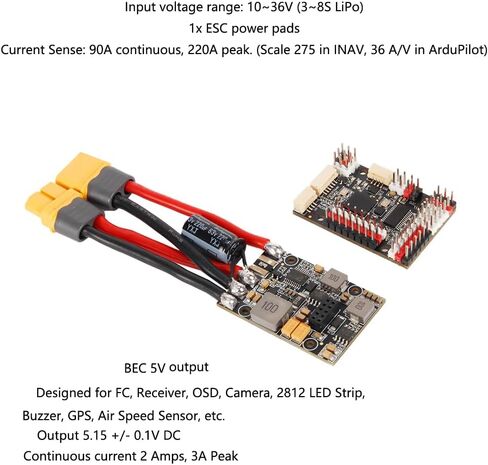 HolyBro Kakute H743 Wing INAV Ardupilot Flight Controller Advanced 3-8S LiPo Compatible, Dual Firmware Support for RC Airplane, Fixed-Wing Drones & DIY Projects (With Pin Header, Professional Grade) in Kuwait