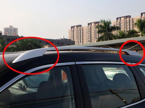 ITrims Roof Rails Rack End Cover for Nissan Rogue X-Trail 2014-2021 Exterior Car Accessories Roof Rack Cover Cap Shell Replacement ABS Silver 4PCS(Only fit for JP-Made Original Factory Luggage Rack) in Kuwait