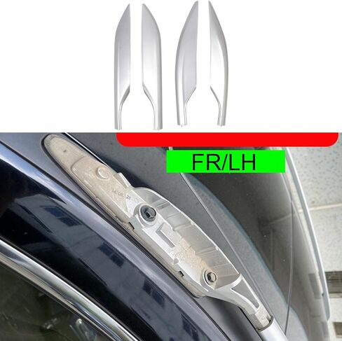 ITrims Roof Rails Rack End Cover for Nissan Rogue X-Trail 2014-2021 Exterior Car Accessories Roof Rack Cover Cap Shell Replacement ABS Silver 4PCS(Only fit for JP-Made Original Factory Luggage Rack) in Kuwait