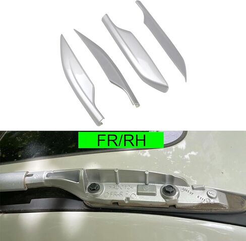 ITrims Roof Rails Rack End Cover for Nissan Rogue X-Trail 2014-2021 Exterior Car Accessories Roof Rack Cover Cap Shell Replacement ABS Silver 4PCS(Only fit for JP-Made Original Factory Luggage Rack) in Kuwait