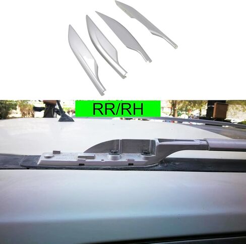 ITrims Roof Rails Rack End Cover for Nissan Rogue X-Trail 2014-2021 Exterior Car Accessories Roof Rack Cover Cap Shell Replacement ABS Silver 4PCS(Only fit for JP-Made Original Factory Luggage Rack) in Kuwait