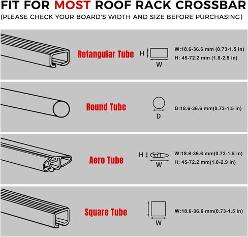 Ski and Snowboard Roof Racks with Anti-Theft Lock, 24.3" Universal Ski Roof Rack Carrier - Fits 6 Pairs Skis or 4 Snowboards, Black in Saudi Arabia